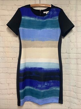 REED Black Blue Dress Size M